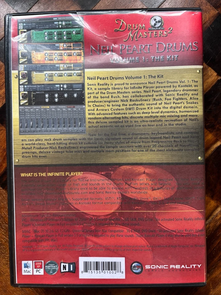 Neil Peart Drums Drum Masters Volume 1: The Kit - Image 2 of 4