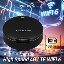 4G LTE Black UFO Pocket WiFi: Mobile Hotspot for USA, 1GB Data Included