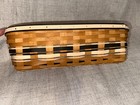 Longaberger 2009 Khaki Stripe Keeper Basket Liner and Protector - Black — photo 4