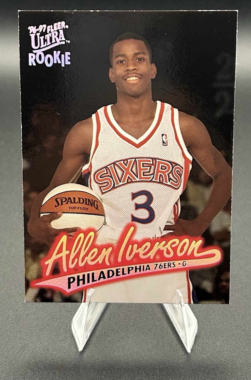 1996-97 Fleer Ultra Allen Iverson #82 RC Philadelphia 76ers