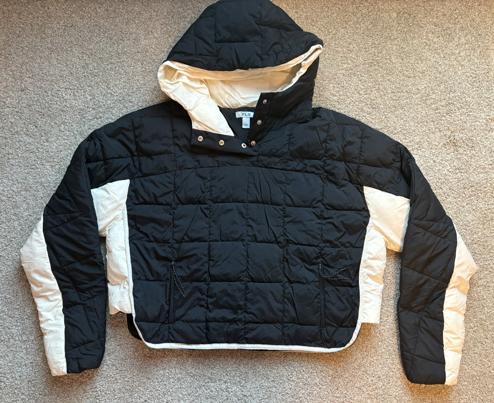 FLX Cropped Puffer Pullover Jacket - image 4