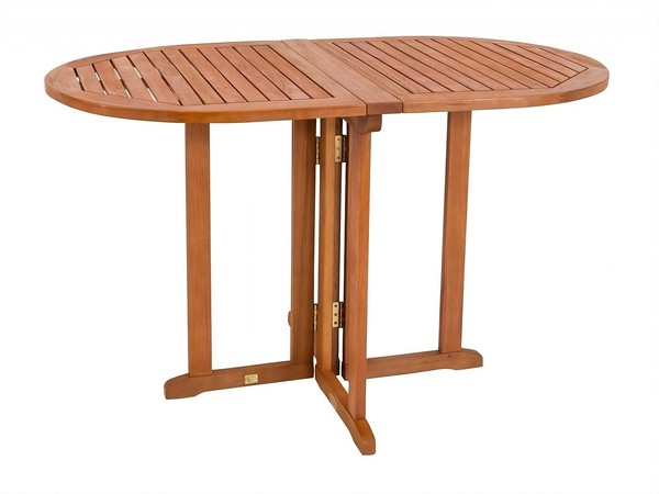 Balkontisch Klapptisch Gartentisch Oval Aus Eukalyptus-image