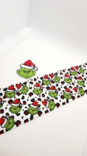 GROSGRAIN RIBBON 3" "GRINCH " 3 YARD AND 3 RESINS