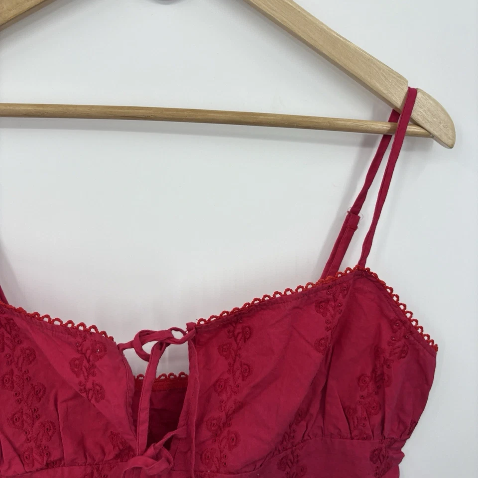 Top Y2K Babydoll Cami Mujer Grande Hada Ojales Lechera Coqueta Indie Corbata Frontal Foto 4 de 4