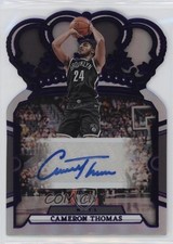 2023-24 Panini Crown Royale Purple /25 Cameron Thomas #CA-CTB Auto 0ks3