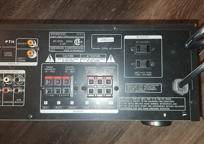 2002 Kenwood VR-615 5.1 Surround A/V Receiver Tested Works - No