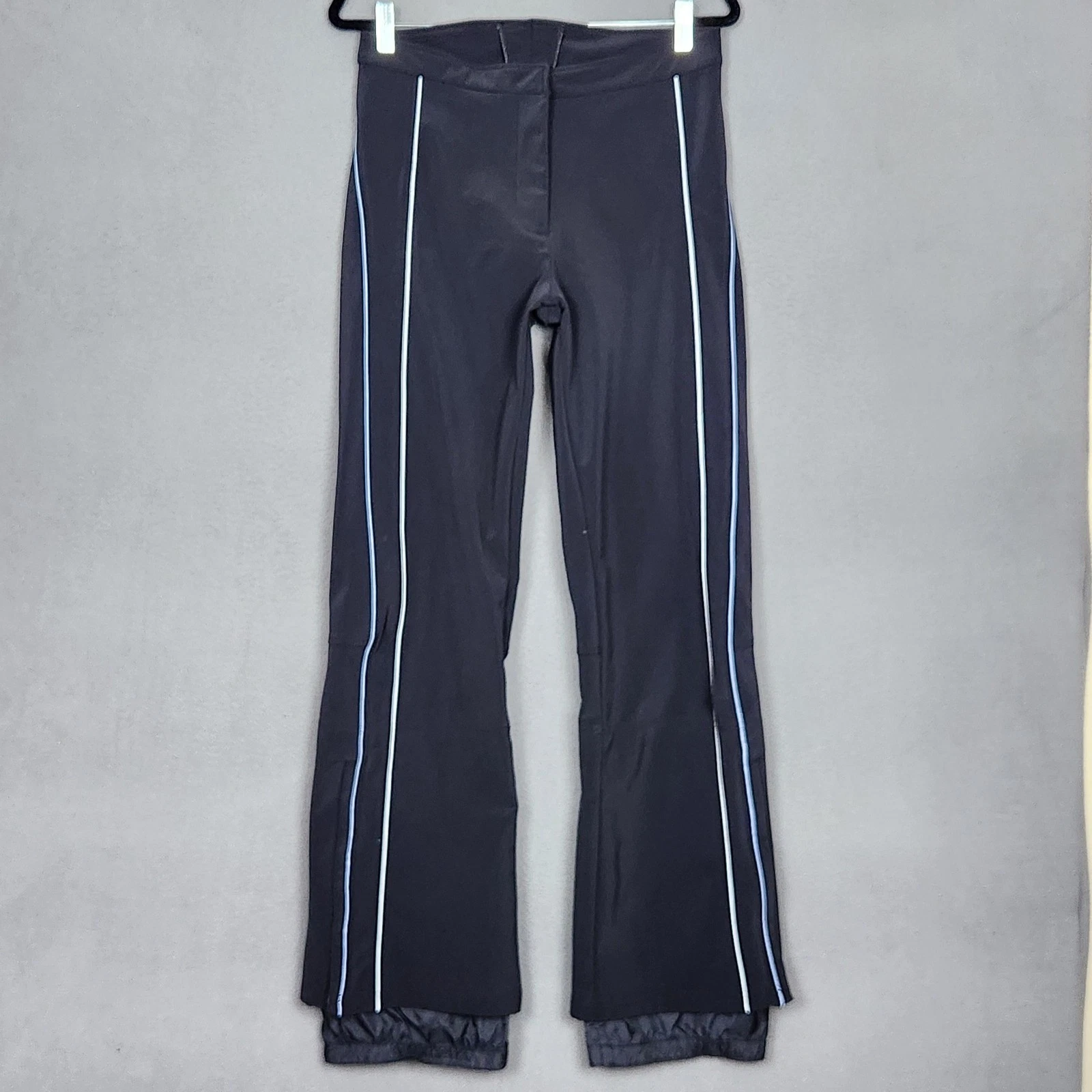 Vintage Obermeyer Snow Pants Womens 10 Black Softshell Bootcut Ski Snowboard
