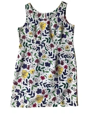 Fashion Bug Y2K Dress Womens 8 Sheath White Floral Sleeveless Cottage Fairy Boho