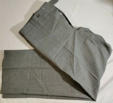 CHAPS by Ralph Lauren Super 100s gray flat front lined suit pants 35x30 VTG MINT