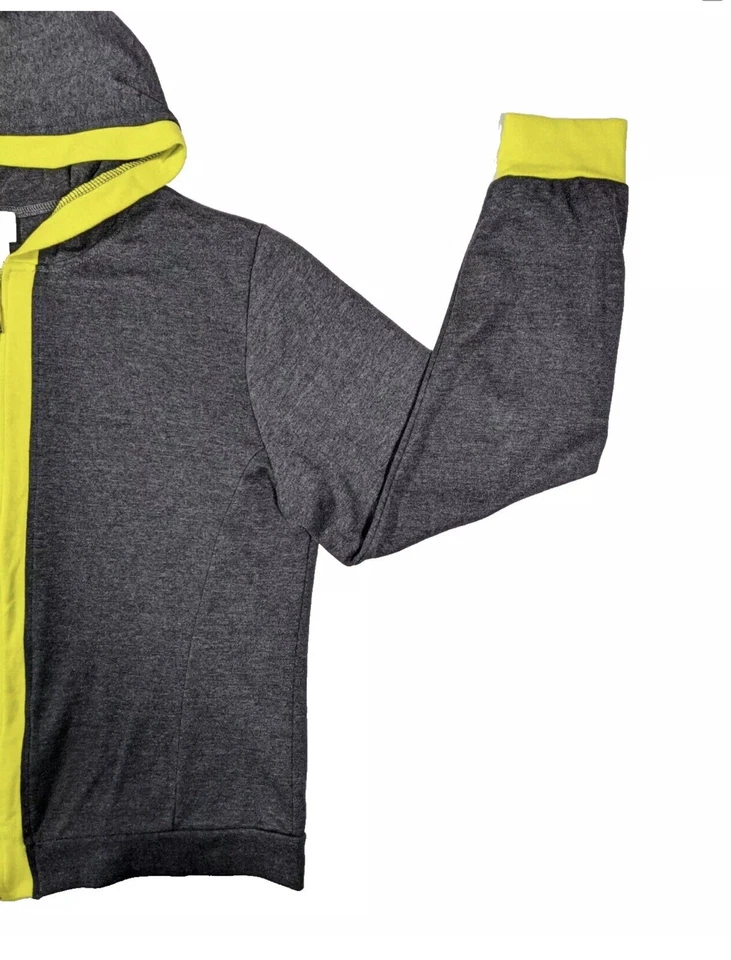 G.W. Sport Women Gray Yellow Zip Up Hoodie L/XL Tennis Yoga - Image 4 of 4