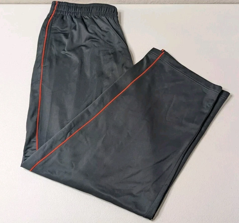 Винтажные спортивные штаны Spalding XL серые оранжевые на шнурке 90-е баскетбол - Изображение 2 из 4