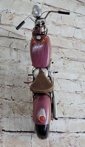 Hand Made Chopper Motorcycle 1:08 Scale Tin Plate Metal Artwork - Picture 4 of 6