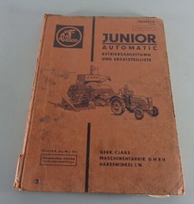 Manuale E Catalogo Parti Claas Mietitrebbia Junior Automatico V. 06/1962