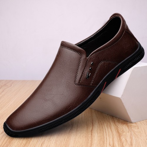 Zapatos planos informales de cuero para hombre al aire libre transpirables suaves mocasines zapatos mocasines - Imagen 23 de 27