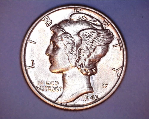 1943 MERCURY DIME BU **509-5