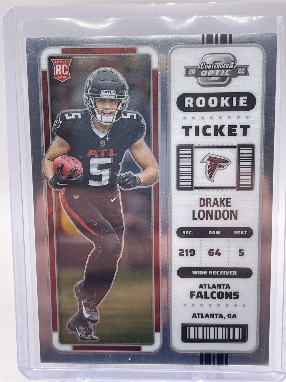 2022 Contenders Optic Drake London Rookie Ticket #71 Falcons