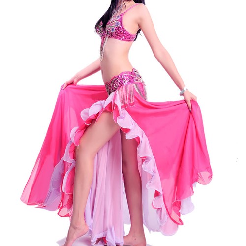 C920 Bauchtanz Kostüm 2 Teile BH+ Gürtel belly dance costume - Bild 37 von 46