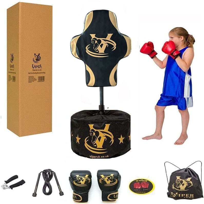 Viper Kids Free Standing Boxing Punch Bag Set Dummy adjustable Height Kick  Mma