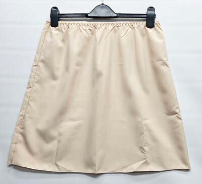 Short Waist Half Slip Underskirt Petticoat in Black Length 16