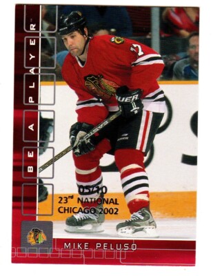 Mike Peluso RC SERIAL #5/10 BLACKHAWKS 2001-02 BAP Memorabilia CHICAGO NATIONAL