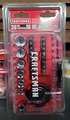 Craftsman 26 Pc SAE Metric Socket Set Palm Ratchet CMMT12004LZ | eBay