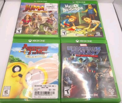 Set Of Kids Xbox one Games Hello Neighbor, Jumanji, Adventure Time  Guardians