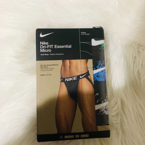 Men's Nike Dri-FIT Essential 3-Pack Microfiber Jockstraps Stretch Size XXL - Picture 4 of 7