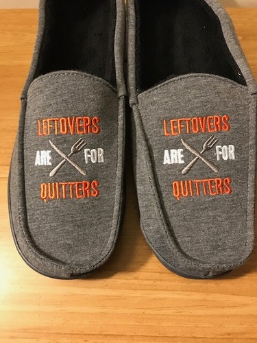 Mens Novelty House Slippers Grey Funny 