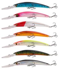 7PCS Crankbait Long Fishing Lure 20cm/23g Deep Sinking Minnow Swimbait Bass Bait