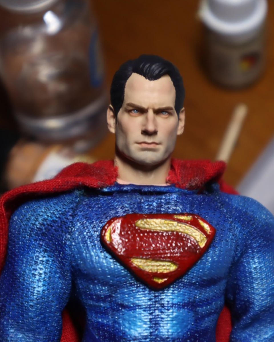 1/12 Painted Henry Cavill Superman Clark Kent Head Carved