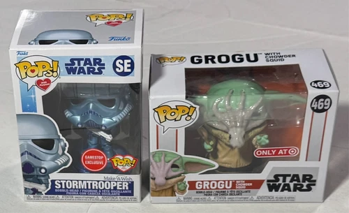 Funko Pop Stormtrooper SE/Grogu with Chowder Squid 469 Gamestop Target Exclusive
