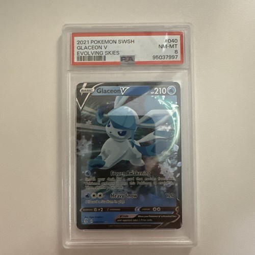 Glaceon V graded PSA 8 for sale on eBay