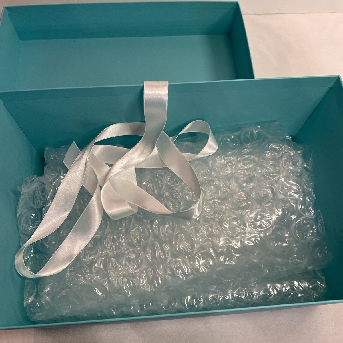 Large Tiffany Co Box Authentic 13x8x6” W/ Ribbon & Bubble Wrap | eBay