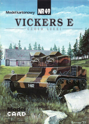 Model Card - 49 - Leichter Infanteriepanzer Vickers E - 1:25