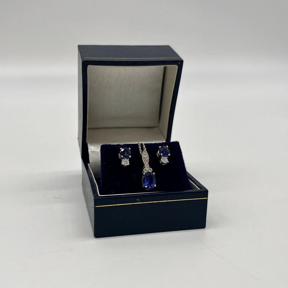 Sapphire & Diamond Set Two-Tone Gold- 2.35 CWT 14K - Image 3 of 4