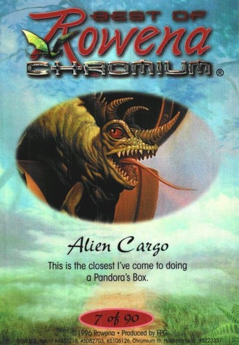 Alien Cargo, Rowena Morrill Chromium Fantasty Trading Card 1996 #7 - Picture 2 of 2