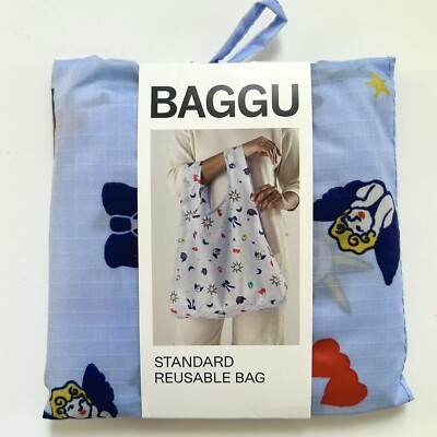 NEW! Baggu STANDARD BAG in  Ditzy Charms  Washable Recyc. Nylon SOLD OUT + RARE!