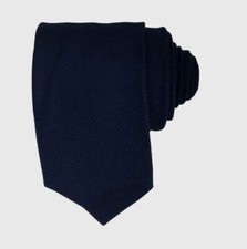  59 Bloomingdale's Men's Blue Geo Formal Silk Narrow Neck Tie Size 61x3