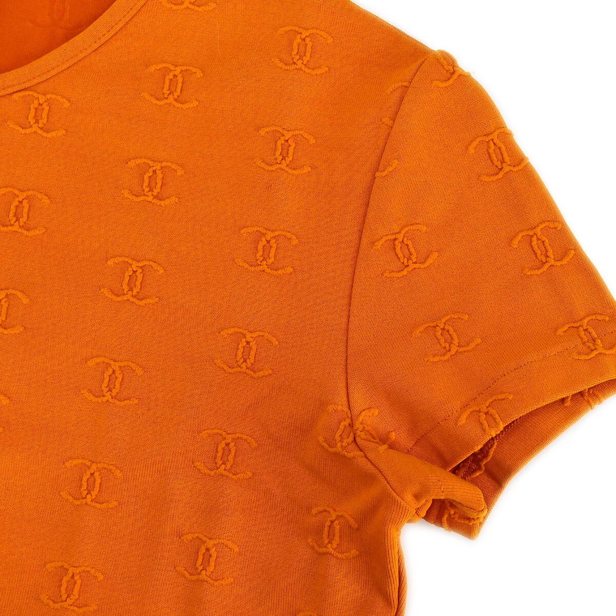 Chanel Cropped T-shirt Top Orange 182191 | eBay