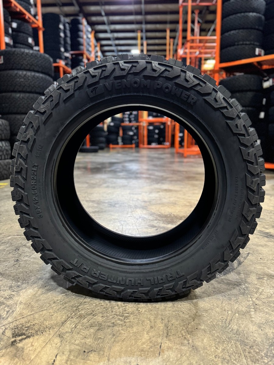 2 NEW 285/60R18 VENOM TRAIL HUNTER R/T WHITE LETTER 10 PLY