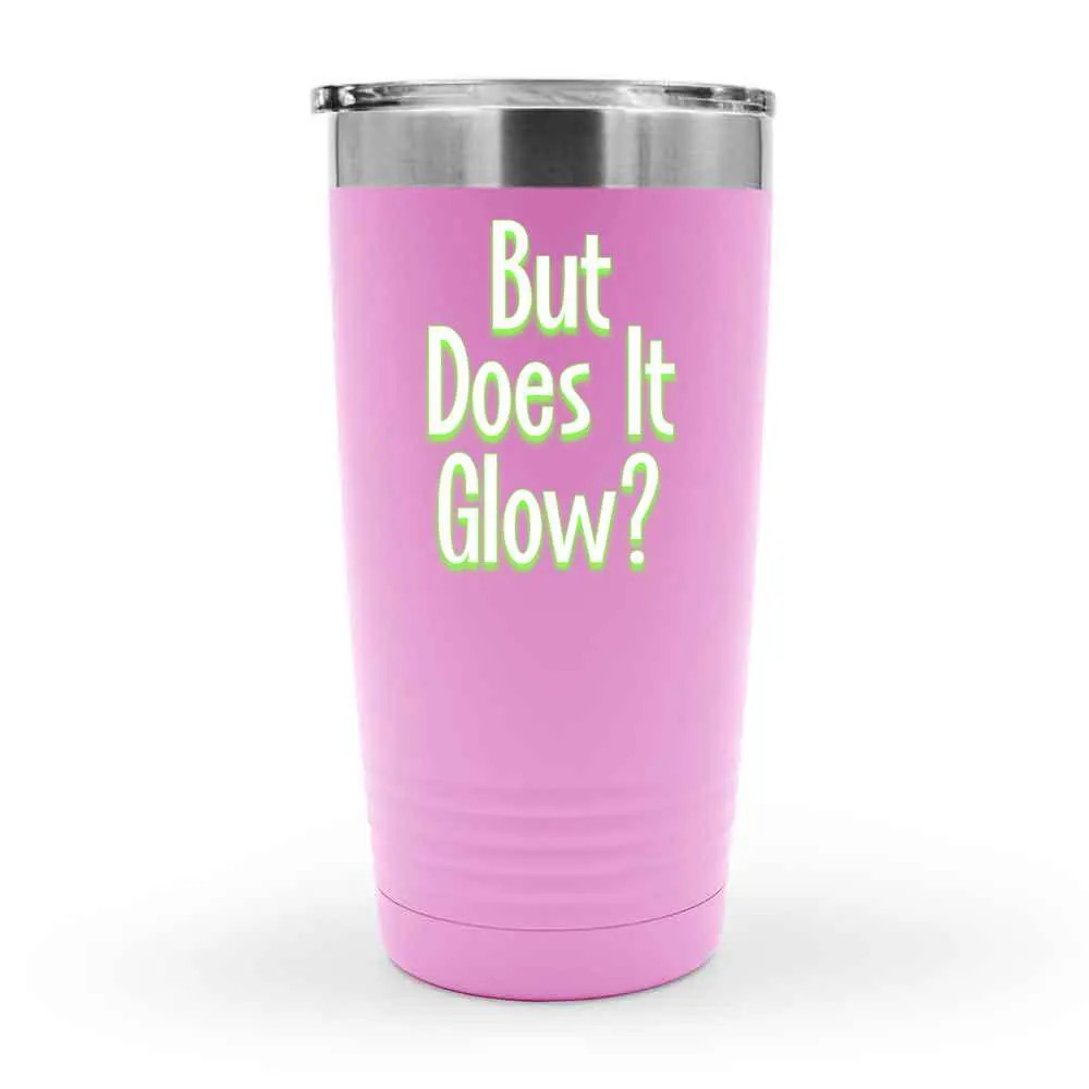 Vaso colector de vidrio de uranio pero brilla taza de viaje luz negra brillante