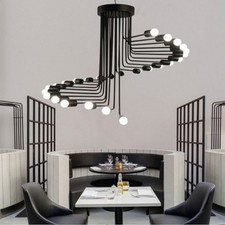 Large Chandelier Lighting Bar Lamp Black Pendant Light Kitchen Ceiling Lights