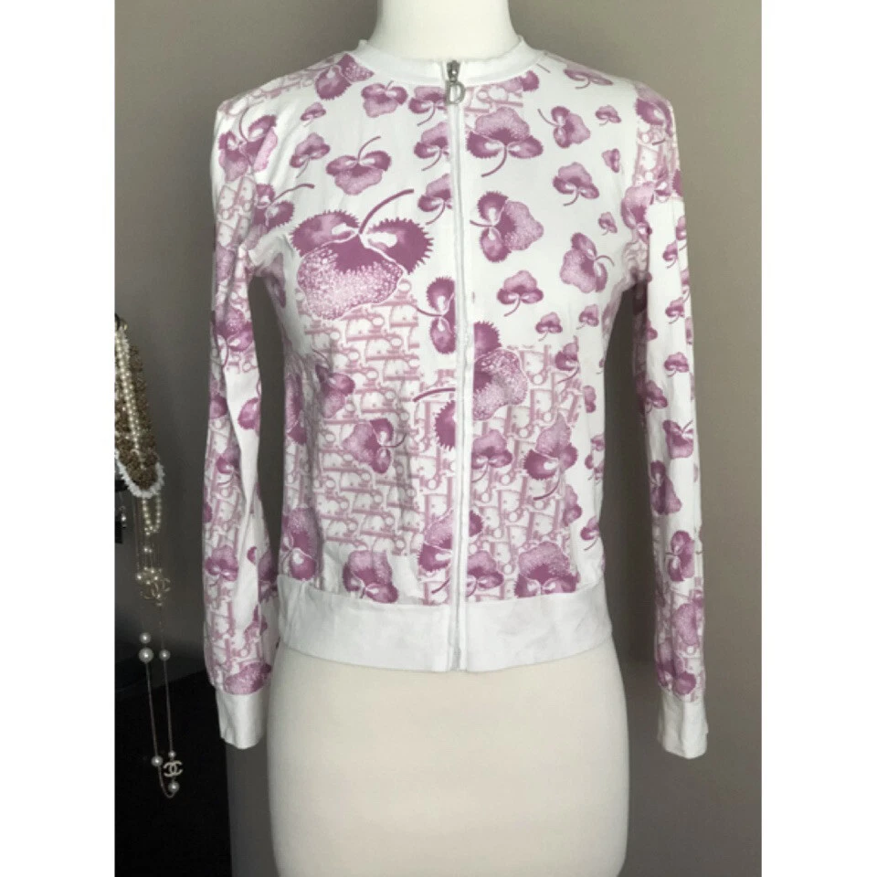 ✨Autentica giacca Christian Dior Diorissimo rosa ragazza monogramma fiori di ciliegio