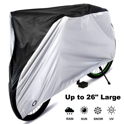 Black Bicycle Bike Cover Waterproof Dust Protector Outdoor Storage For 1 Bikes - Picture 2 of 12