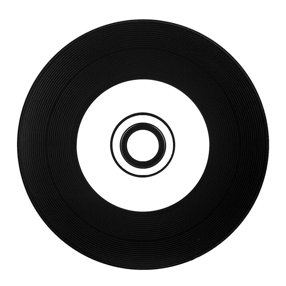 25pcs 700MB 80min 52X 65mm Circle Printable  CD-R Blank Discs Vinyl Black Record - Image 3 of 4
