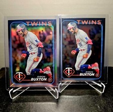 Bryon Buxton 2024 Topps Chrome ⚾️ Refractor + Base # 10 TWINS