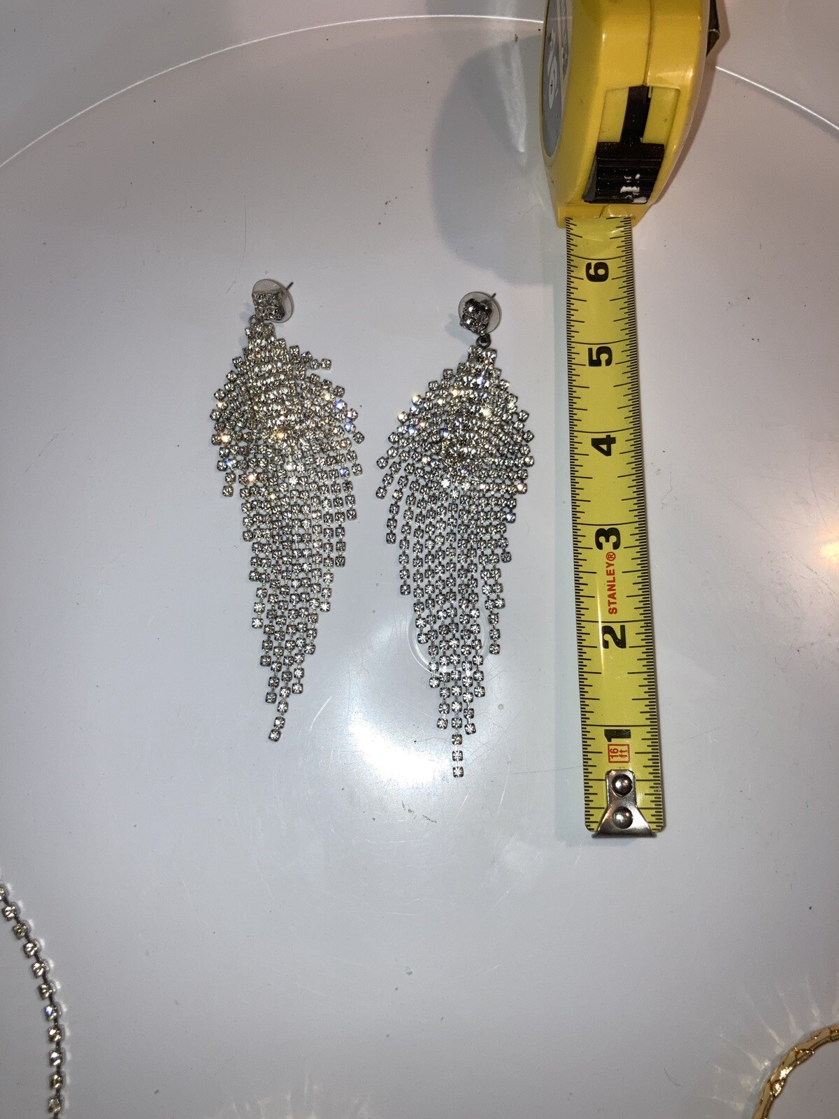 Rhinestone Waterfall Earrings - image 4