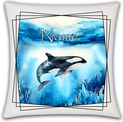 Kissen 40x40 Orca personalisiert mit Name / Bezug / Füllung / Farbwahl