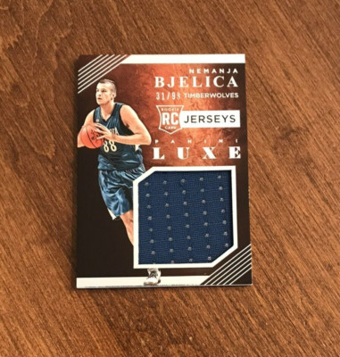Nemanja Bjelica 2015-16 Panini Luxe Rookie Jersey #25 Timberwolves /99 RC