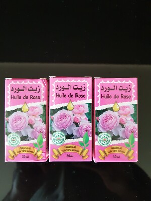 Rosenöl AL IKHLAS 3x 30ml | Natürliche Hautpflege | 100% Bio-Produkt | Marokko